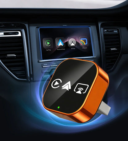CarRocket 4in1   Carplay Adapter Wired To Wireless Android Auto Mirror Link Smart MiNi Ai Box USB Plug and Play Bluetooth WiFi