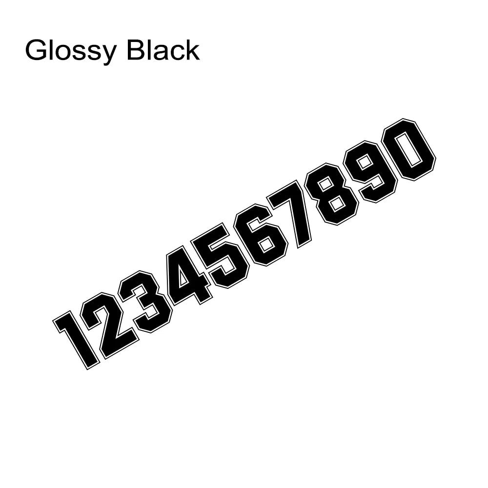 Car Side Door Custom Number Styling Stickers For 0 1 2 3 4 5 6 7 8 9 Auto Tuning Accessories Vinyl Film Decoration Decals