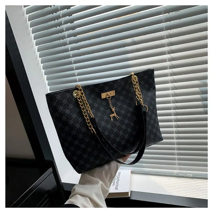 Women Luxury Design Tote Bag Large Capacity Handbag Printing Shoulder Bag Trendy New Shopping Bag Purse