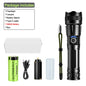 High Power Led Flashlight Telescopic Zoom Portable Rechargeable Led Lamp Emergency Spotlights Camping Torch
