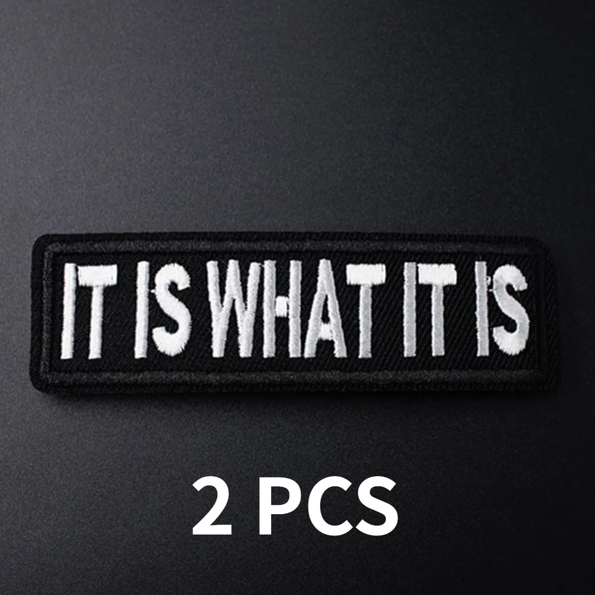 "It Is What It Is" Funny Meme Iron-On Patch - Humorous Embroidered Applique for Jackets, Bags, Hats, and DIY Clothing Accessorie