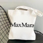 M-Max MaraS Brand Storage Bags Canvas Tote Bag Double-Sided Print Lightweight Shoulder Shopping Handbag for Daily Use