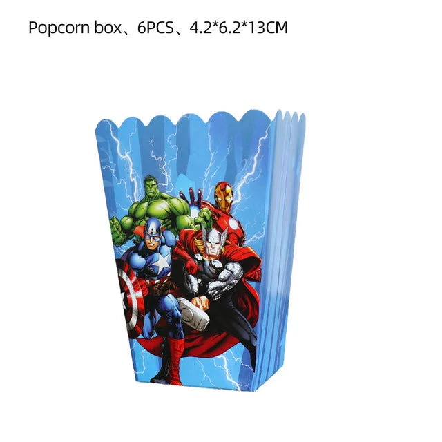 Avengers Marvel Party Decorations SuperHero Theme Tableware Kit Balloon Deco Happy Birthday Banner Supplies for Boys Favors Gift