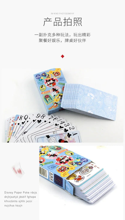 Disney Mickey Frozen Stitch Poker Lots-o'-Huggin' Bear Playing Cards Playing Cards Poker Indoor Family Entertainment Board Games
