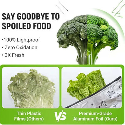 10Pcs/Set Aluminum foil fresh-keeping bag sealed antibacterial refrigerator food freezing storage bag zipper seal