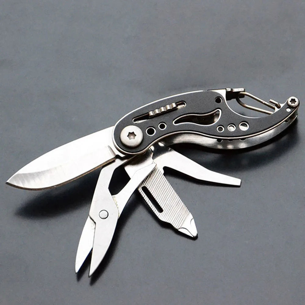 3Cr13Mov Mini Folding Knife EDC Multitool Outdoor Survival Gadgets Cute Camping Keychain Swiss Pocket Knife Jackknife Box Cutter