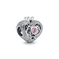 2025 Hot selling 925 Silver Pink Bird Moon Pendant Suitable for European Bracelets DIY Accessories Women's Charm Jewelry Gifts