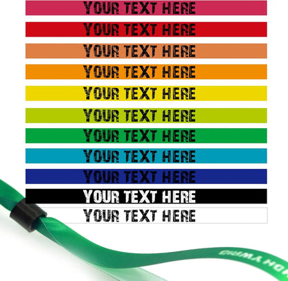 50/100/200/500 Pieces Custom Fabric Event Wristbands Personalized Colorful Wristband Bracelet Birthday Party Decoration