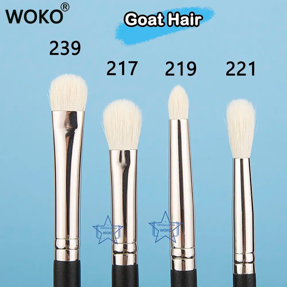 Makeup Eyeshadow Brushes Flat Eye Shadow Shader Crease Blending Brushes Goat Hair Eye Shadow Liquid Cream Powder Make Up Tool