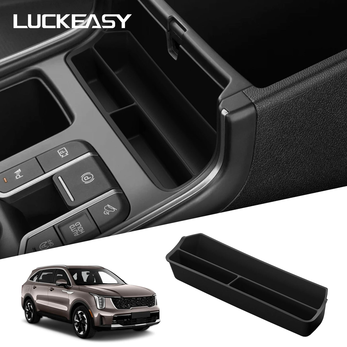 LUCKEASY for Kia Sorento 2021-2025 Central Console Storage Box Car Accessories Organizer Storage Case In Front Of Armrest Box
