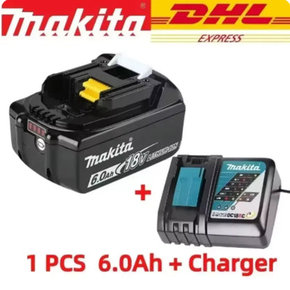Genuine 6AH makita BL1860 18V Battery Power Tools Li-ion Replacement LXT BL1850 BL1840 for 18V Screwdriver with BMS TPCELL 18V