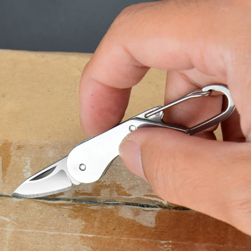 Mini High Hardness All Steel Portable Folding Knife Outdoor Camping Knives Fishing Knife Keychain Unboxing Knives