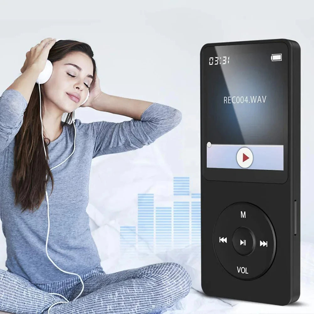 MP3 Player Type-C 32GHiFi Lossless Music Player Student Walkman Swimming Running Riding Built-in Speaker Support FM Radio E-Book
