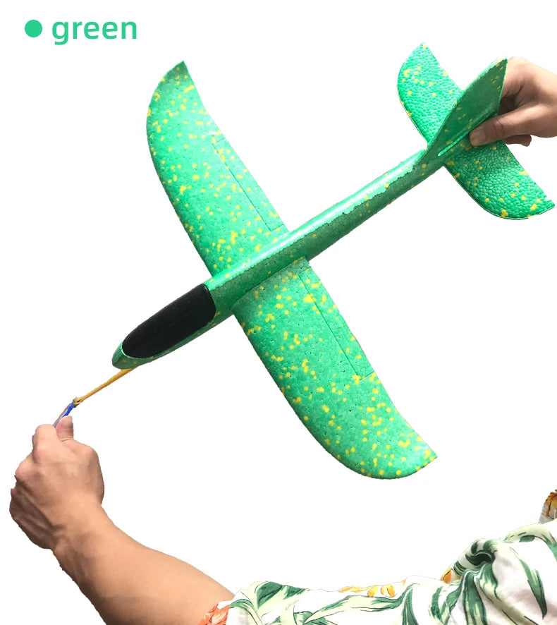 50/33CM Big Foam Plane Glider Hand Throw Airplane Light Inertial Bubble Planes Outdoor Launch Kids Toys for Children Boys Gift