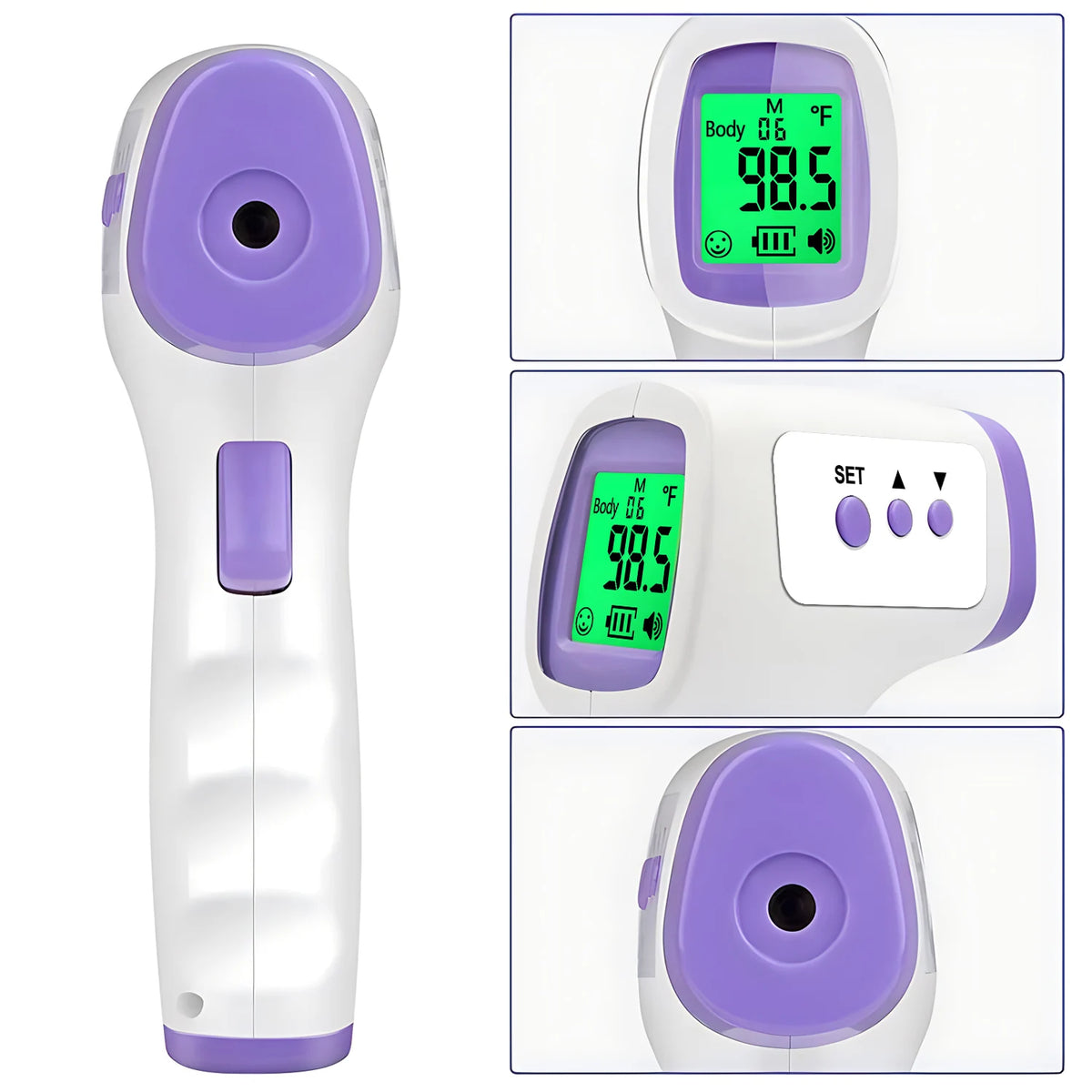 Non-contact Digital Infrared Forehead Temperature Electronic Thermometer Or Finger Pulse Oximeter Oxygen Saturation Meter Oximet