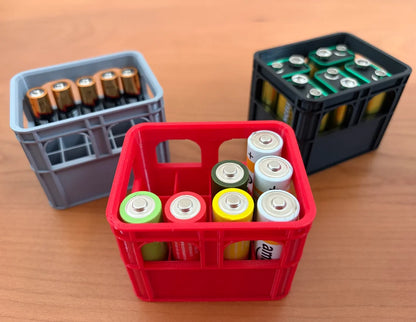 3D Printed Battery Storage Box DIY Beer Box No. 5 Aa No. 7 Aaa 9V Battery Stackable Storage Basket Storage Box