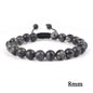 6mm 8mm 10mm Natural Stone Bracelet, Tiger Eye Agate Lava Bead Unisex Adjustable Handwoven Boho Jewelry Gift for Men Women
