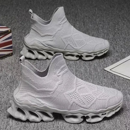 Men's breathable fly woven mesh blade sole for summer, trendy and fashionable men's shoes for one step