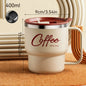 WORTHBUY 304 Stainless Steel Double Wall Insulated Coffee Cup With Handle Portable Students Leak-proof Water Cup Milk Coffee Mug