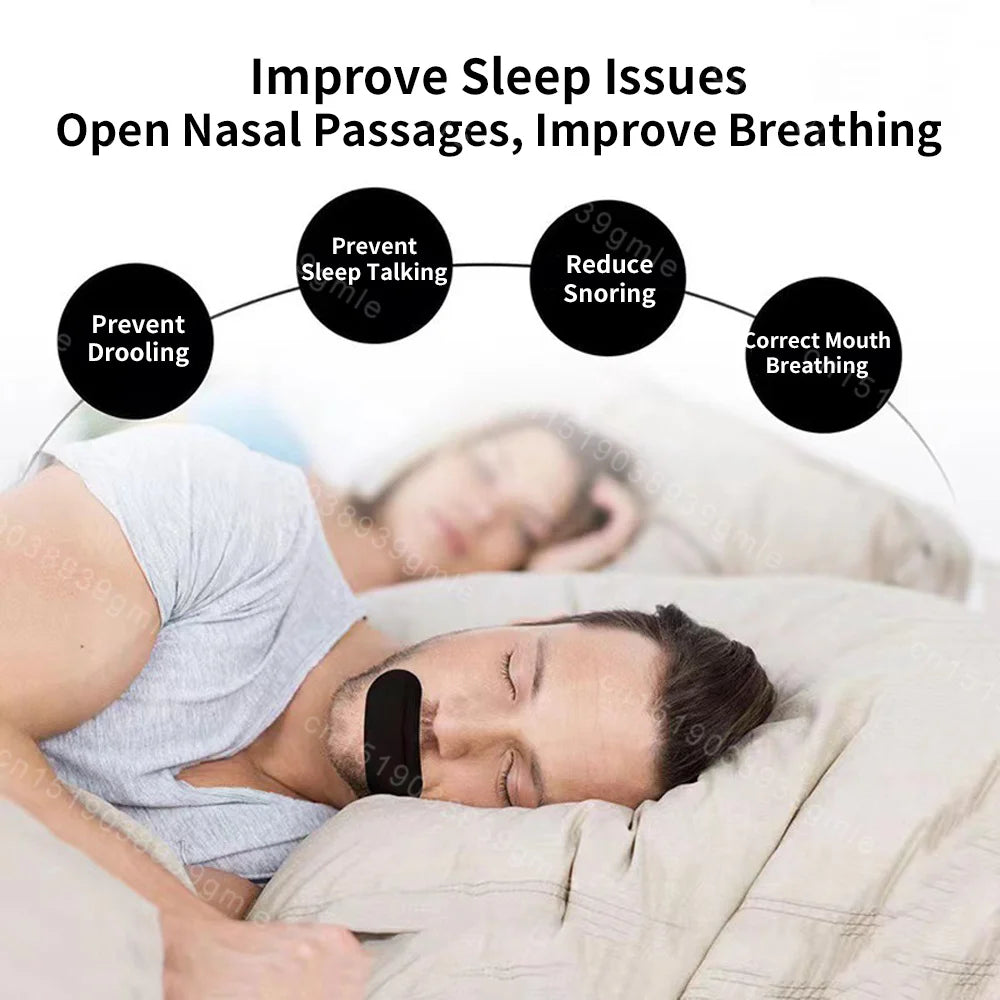 30Pcs Mouth Tape Sleeping Keep Mouth Close Prevent Snoring Sleep Strip for Home Anti Snoring Improved Sleeping Snoring Relief