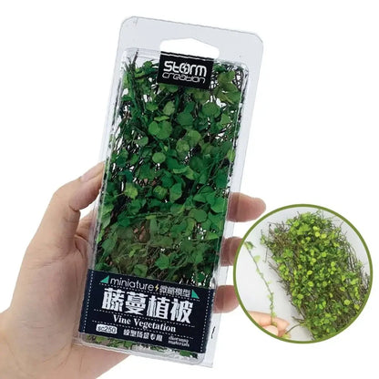 1 Box Miniature Plant Creepers Simulation Rattan Leaves Sand Table Vegetation Garden Scene Micro Landscape DIY Accessories