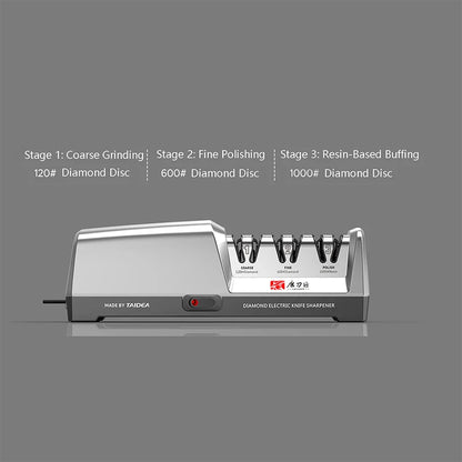 TAIDEA Professional Electric Knife Sharpener - 3-Stage System, Restore and Polish Blades Effortlessly Kitchen Sharpener