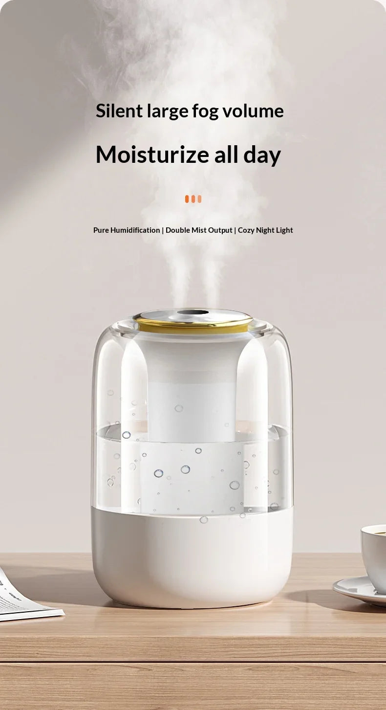 2025 New Quiet Air Humidifier Large Mist Volume Household Humidifier For Bedroom Pregnant Women Baby