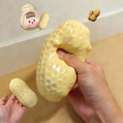 Peanut Stress Ball Squeeze Ball Squishy Toy Buttery-Soft Feel Fidget Toy ASMR Sensory Anti Stress Relief Toy for Adults