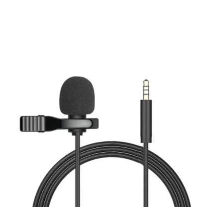 Portable Clip-on Lapel Lavalier Microphone 3.5mm Jack Hands-free Mini Wired Condenser Microphone For Iphone SamsungXiaomi Laptop