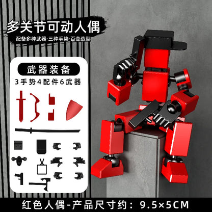 13 Action Figures Toys with Multiple Accessories Mini Action Figure Dummy Robot Assembly Completed Home Desk Decoration