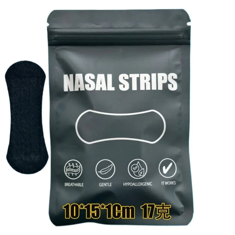 Black Nasal Breathing Strips Stop Snore Anti Snoring Patches Easier Better Breathe Health Care Sleeping Aid Decive