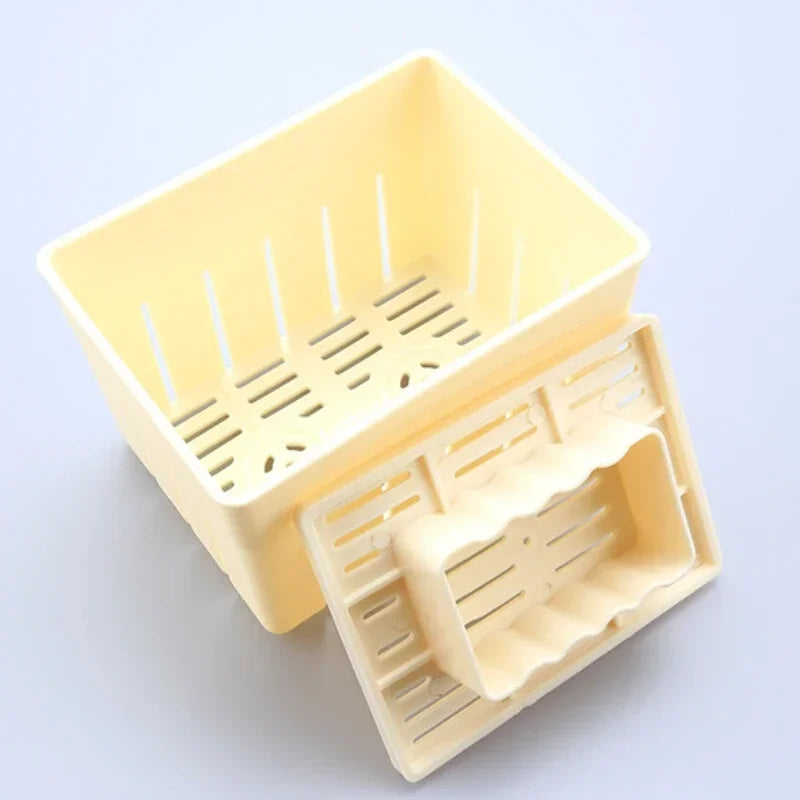 DIY Plastic Tofu Press Mould Homemade Tofu Mold Soybean Curd Tofu Making Mold With Cheese Cloth Kitchen Cooking Tool Set