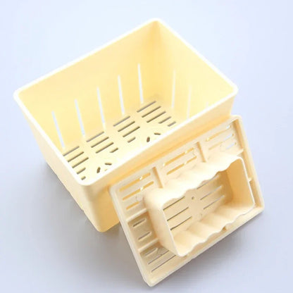 DIY Plastic Tofu Press Mould Homemade Tofu Mold Soybean Curd Tofu Making Mold With Cheese Cloth Kitchen Cooking Tool Set
