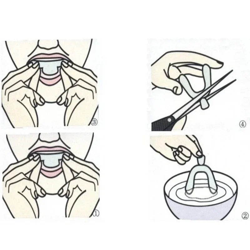2/4PCS Anti Snoring Bruxism Sleeping Mouth Guard Night Guard Gum Shield Mouth Tray Stop Teeth Grinding Sleep Aid Health Care