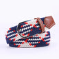 Women Casual Knitted Elastic Belt Pin Buckle Webbing Strap Woven Canvas Braided Stretch  - Belts for Men