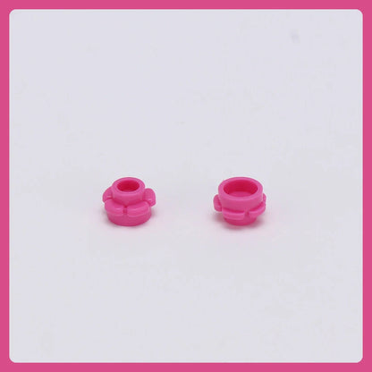 300PCS Moc bricks 24866 Round 1x1 with flower edge Compatible Building Blocks 5 petals flower parts DIY Assembles Creative Toy