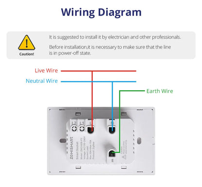 Zemismart Zigbee Brazil Outlet 10A 20A Brazilian Socket Work with Tuya Smart life Google Home Smartthings Homekit Control via M6