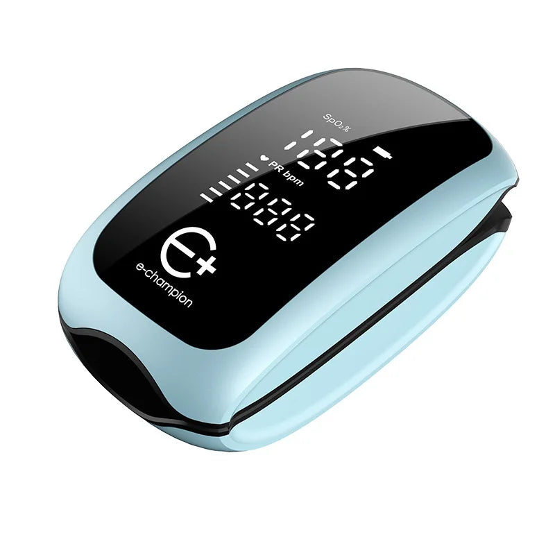 Rechargeable Medical Oximeter Strap Lanyard Fingertip Pulse Oximeter Blood Oxygen Saturation Monitor Digital LED Display Child