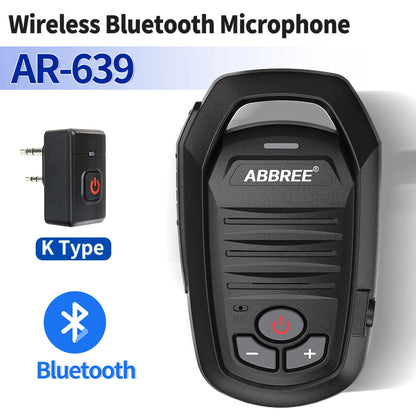 ABBREE Wireless Bluetooth Speaker Microphone Handheld Mic For Baofeng UV-28 UV-21 PRO UV-32 Quansheng UV-K6 TK11 Walkie Talkie