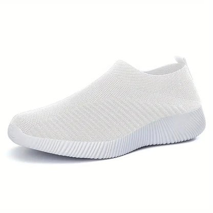 Women's Shoes Lightweight Breathable Mesh Slip-On Sneakers Black White Sport Running for Casual Party Fashion Ladies Shoes