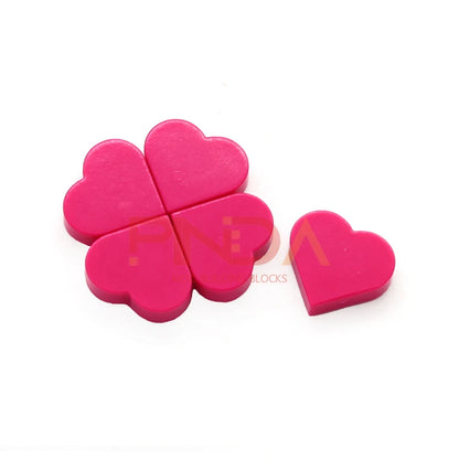100pcs MOC 39739 Tile Round 1x1 Heart Building Blocks Sets Love Peach Compatible with Educational Creative Kids Children Toys
