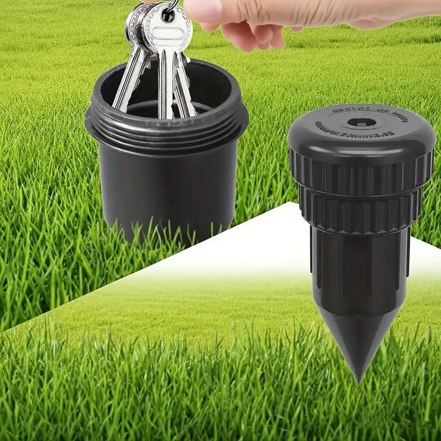 Sprinkler Key Hider Realistic Sprinkler Key Cash Hider Holder for Outdoor Garden Yard Easy Push Into The Ground
