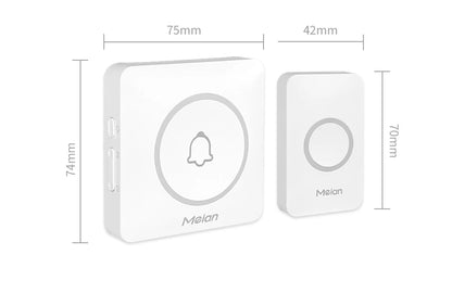 Meian Smart Home Doorbell Wireless Security Doorbell IP65 Waterproof Outdoor Door Bell 60 Songs 5 Volume Adjustable Chime Kit
