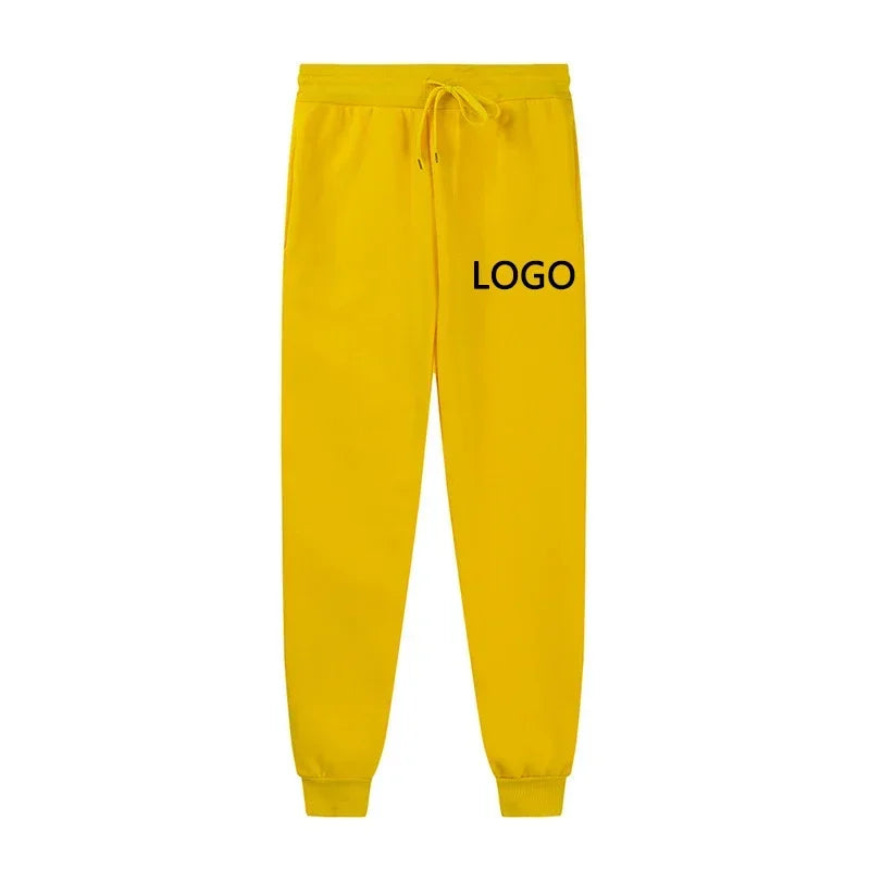 Customized Sweatpants Men Fashion Peronality Printed Drawstring Pocket Sport Pants Women Casual Workout Jogging Long Trousers