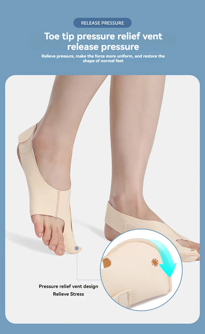 GOBYGO 1Pcs Hallux Valgus Corrector Toe Separation Corrector Lightweight And Adjustable Wearable Shoes Ankle Support Men Women