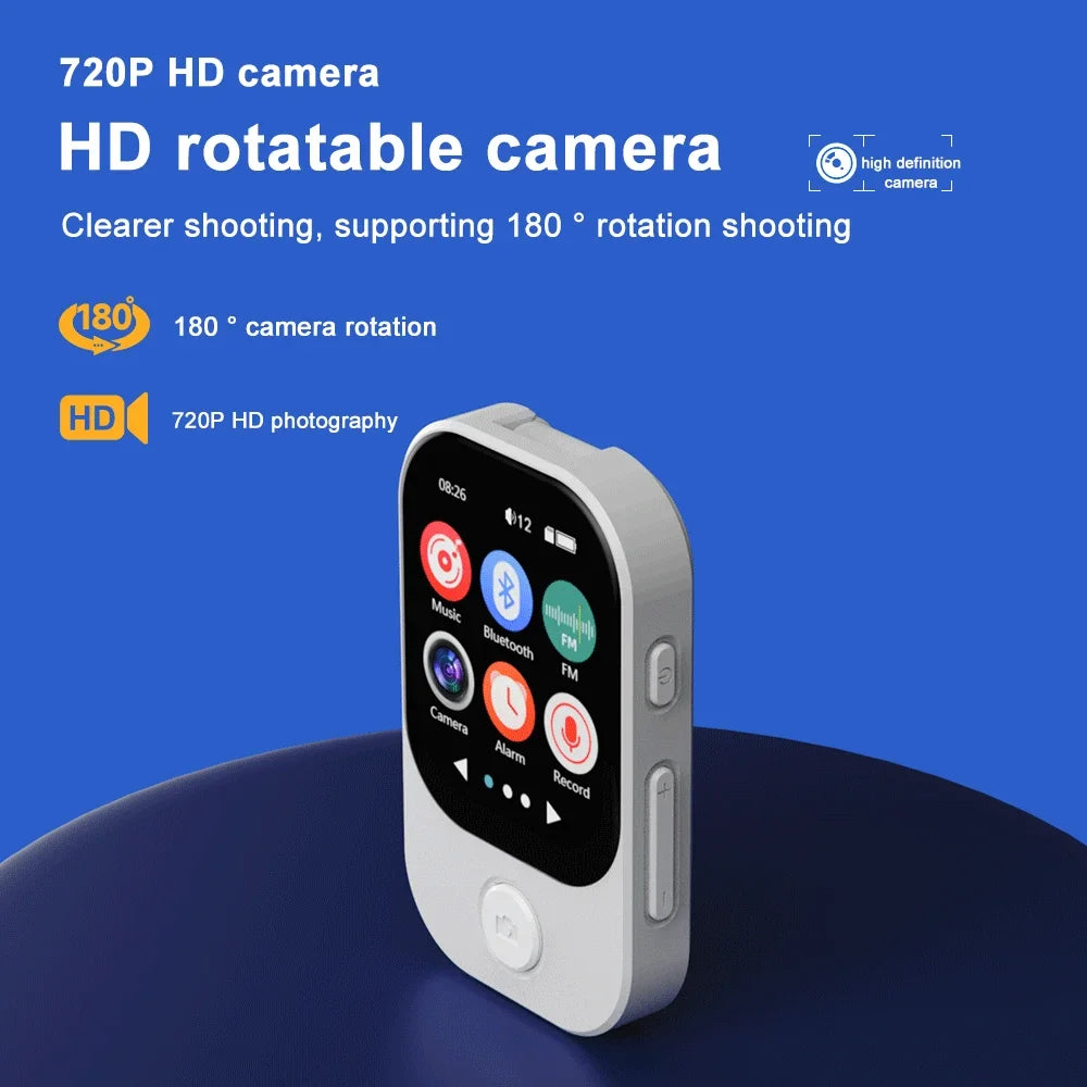 MP3 Player HiFi 2026 New Bluetooth 5.3 Sports Sound Music Walkman with Camera for Photos Built-in FM Radio Voice Recorder