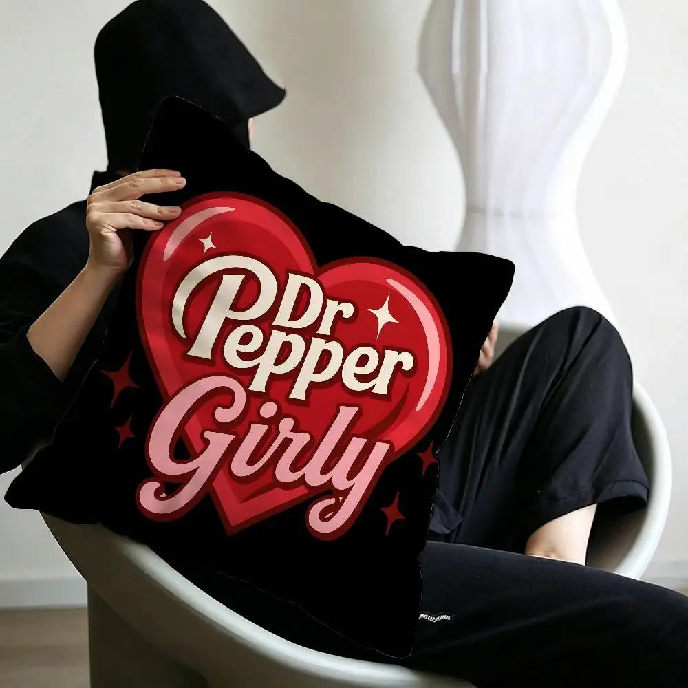 classic beverage brand Dr Pepper Pillow Anime Pillow Sofa Bed Head Pillow Cover Cushion Cover 45x45 cm Fashion