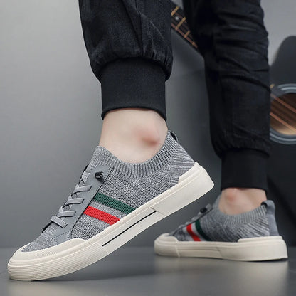 Men's breathable mesh casual shoes  summer lightweight soft soled comfortable outdoor walking shoes youth versatile trendy shoes