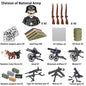 WWII Infantry Military Soldier War National Army Mini Gun armament Models Building Blocks Building Blocks Toys for Kids