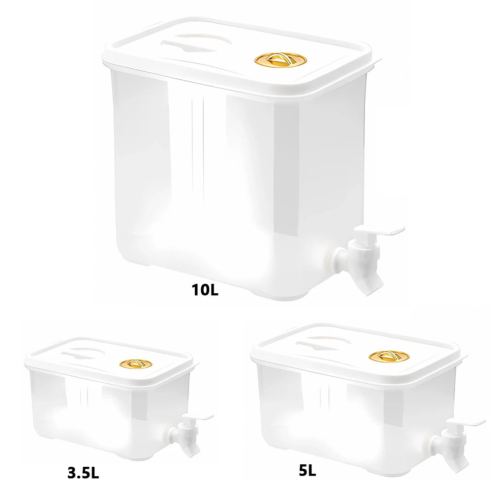 3.5-10L Cold Water Kettle with Faucet Refrigerator Cool Water Bucket Lemonade Bottle Beverage Water Dispenser Drinkware Outdoor